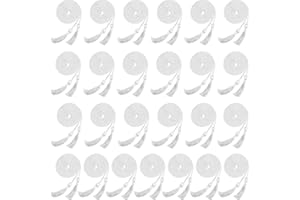 Haconba 25 Pieces Graduation Honor Cord Rayon Braided Honor Cords with Tassel for Graduation Students Bachelor Master Doctoral Gown Grad Decor (White)