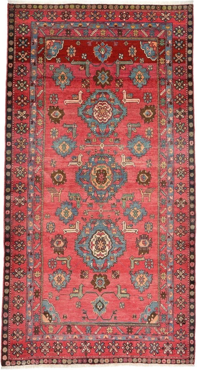 Nain Trading Russia Antique 279x149 Oriental Rug Carpet Runner Red Hand Knotted Russia