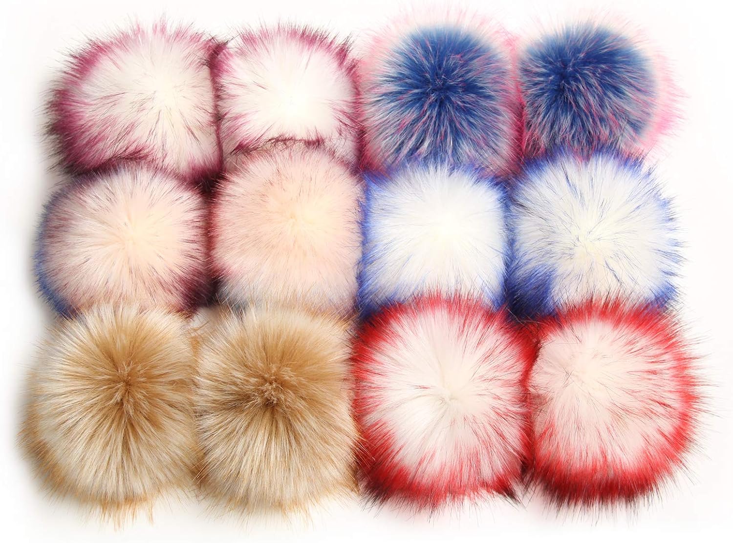 pom pom for hat FUNKY FOX faux fur pom 