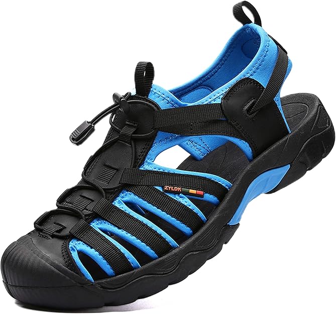 Sandales Homme Randonnée Cuir Fermées Été Extérieur Chaussures de Sport Plage Chaussures d