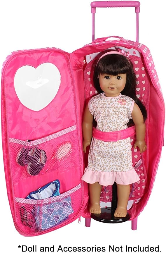 18 doll carrying case with wheels