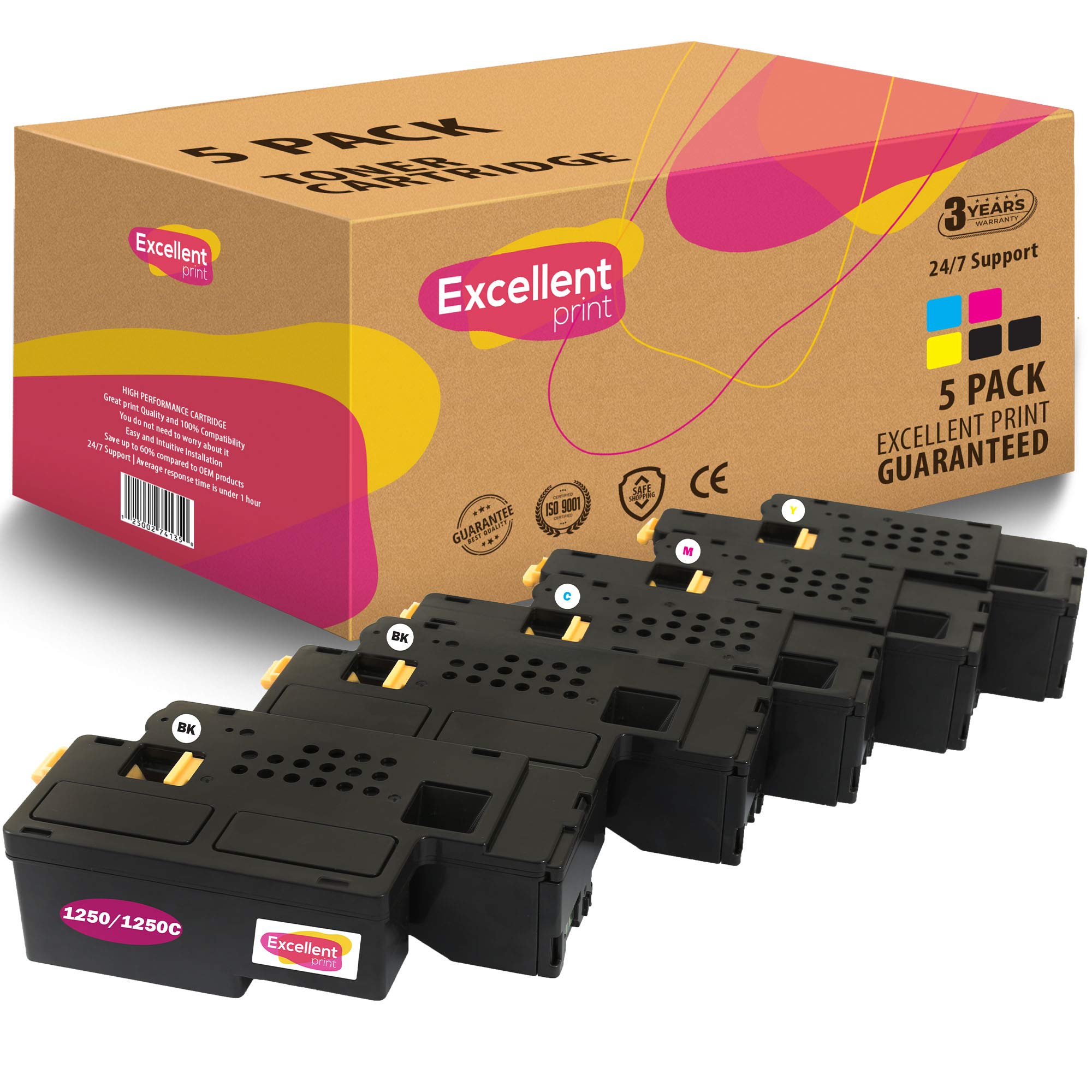 Excellent Print 1250 1250C Compatible Toner cartridge for Dell 1250c 1350cnw C1765 C1760