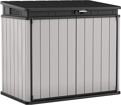 Keter Store It Out Premier XL Outdoor Garden Storage Shed Grey Black 141 x 82 x