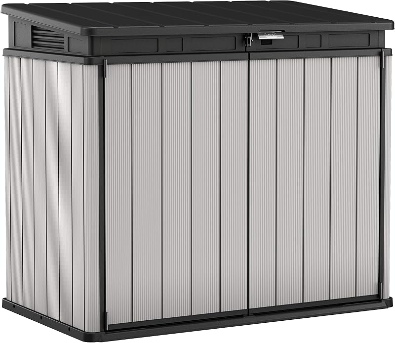 Keter Store It Out Premier XL Outdoor Garden Storage Shed Grey Black 141 x 82 x