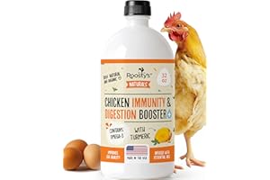 Roosty's Naturals Chicken Immunity & Digestion Booster | 32oz Chicken Supplements | Omega-3 Chicken Vitamins and Supplements | Poultry Vitamins for Chickens | Bird Health Supplies