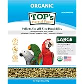 TOP's Parrot Pellets 4 lb, USDA Organic Certified, Non-GMO Bird Food for Hookbills
