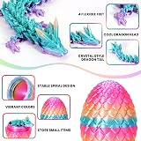 YILCER 4Pcs Dragon Eggs Inside Dragon 3D Printed Easter Gift Set Multicolor view 3