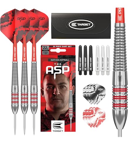 Amazon.com: Target Darts Nathan Aspinall Brass Steel Tip Dart Set