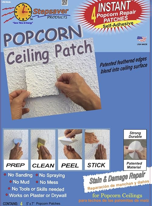 Self Adhesive Popcorn Ceiling Patch Amazon Co Uk Diy Tools