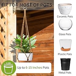 IDEEEPAN 43 Inch Macrame Plant Hanger - Fits 6-15
