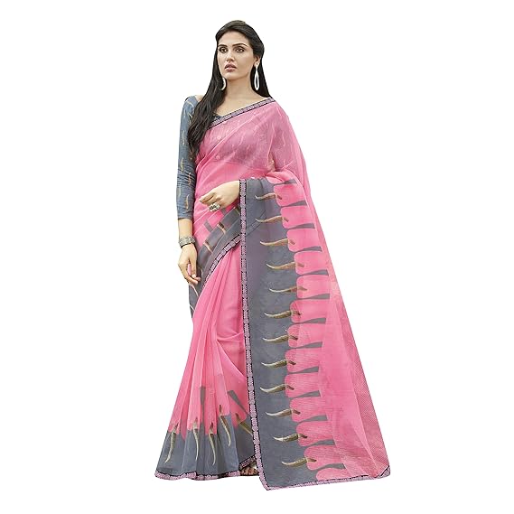 Shaily Multi Rajjo Net Printed Saree [SDHNA18057SSSR02]