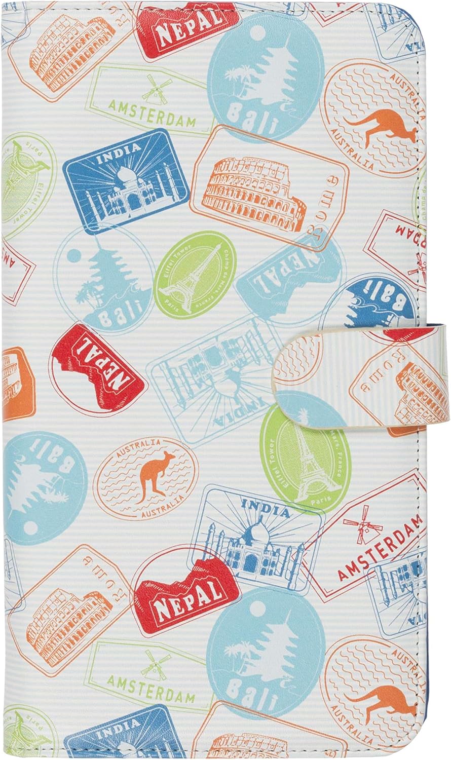 Trendz Passport Wallet 23cm Travel Stamps, Tampons Voyage, 23 cm - Image 3