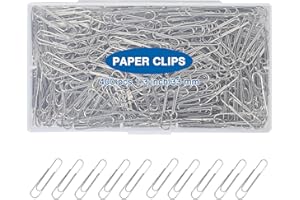 KRVYRN 400 Pcs Medium Paper Clips,1.3 inch Smooth Paperclips Metal Paper Clip for Office, School and Teacher Supplies.