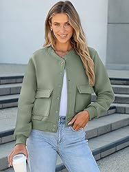 ANRABESS Women Cropped Bomber Jacket 2025 Fashion