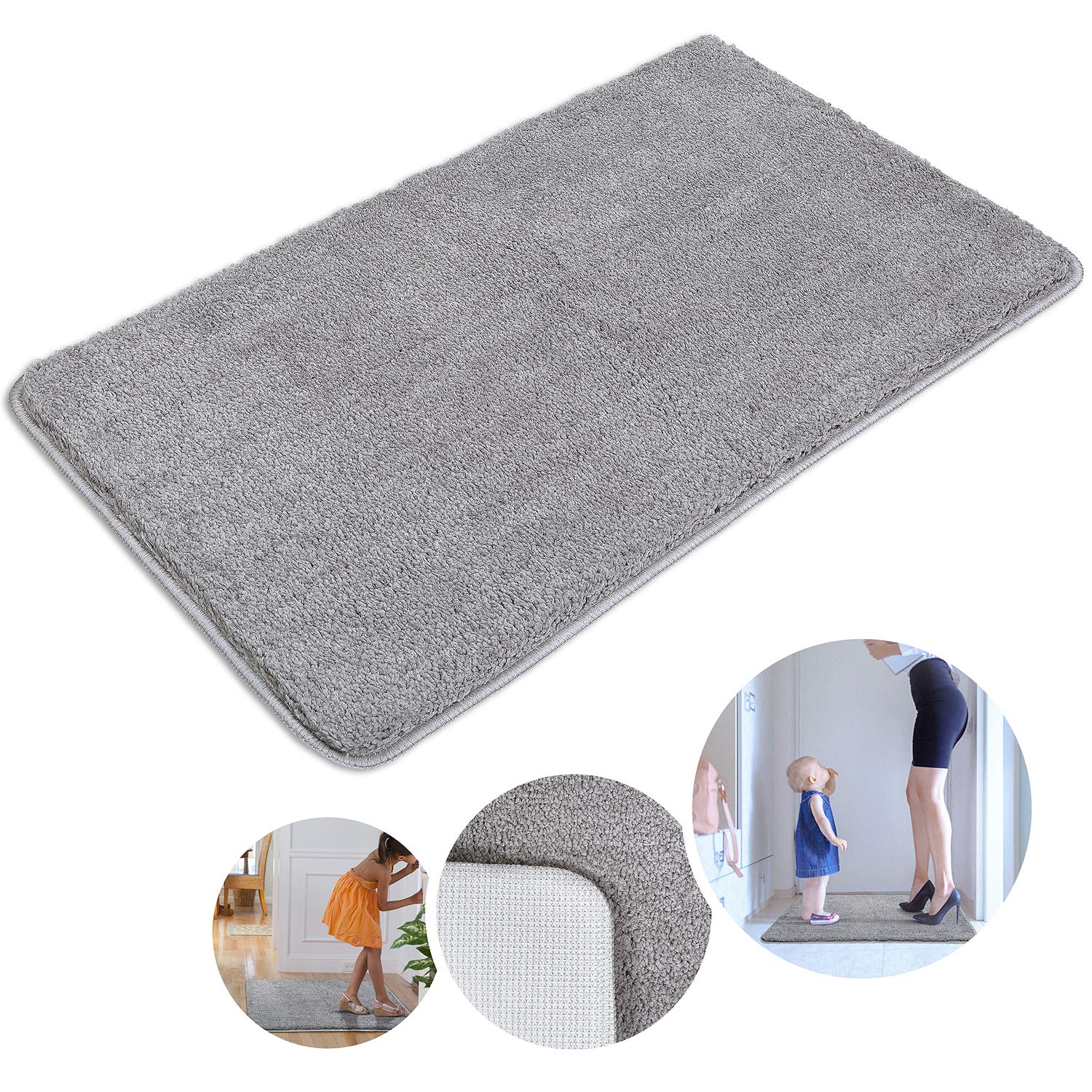 Indoor Doormat Super Absorbs Mud Absorbent Rubber Backing Non Slip Door
