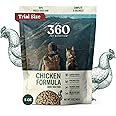360 Pet Nutrition Freeze-Dried Raw Dog Food, High Protein, Balanced Meal, Chicken, Liver, Heart, Fruit, Veggies, Superfoods, No Fillers, 5 oz Food/Bites/Kibble Trial Size (Chicken) Made in USA