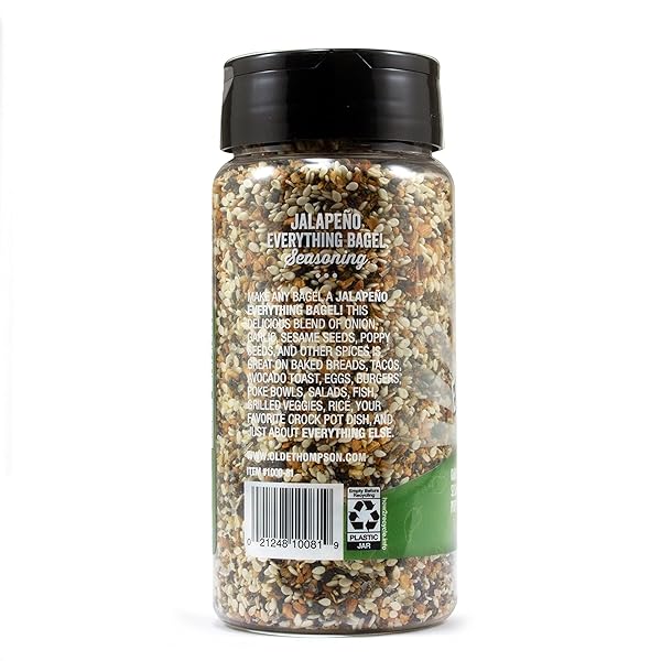 OLDE THOMPSON EVERYTHING BAGEL SEASONING WITH JALAPENO, SPICE AND SEASONING BLEND, 7.2 OUNCE