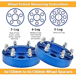 EZISOE 1.5 Inch 6x135 Wheel Spacers for 2004-2014