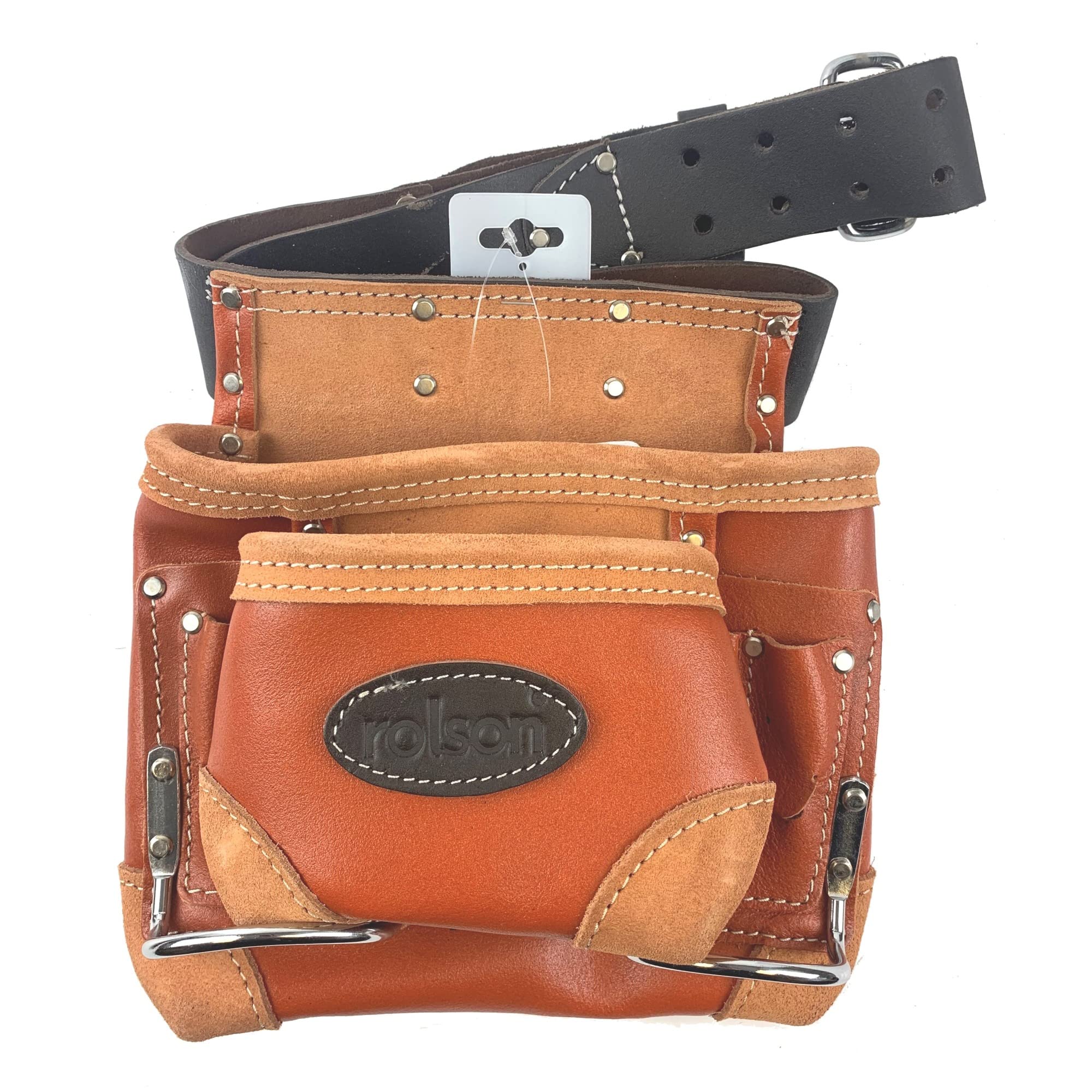 Rolson 68877 Single Leather Tool Pouch with Belt