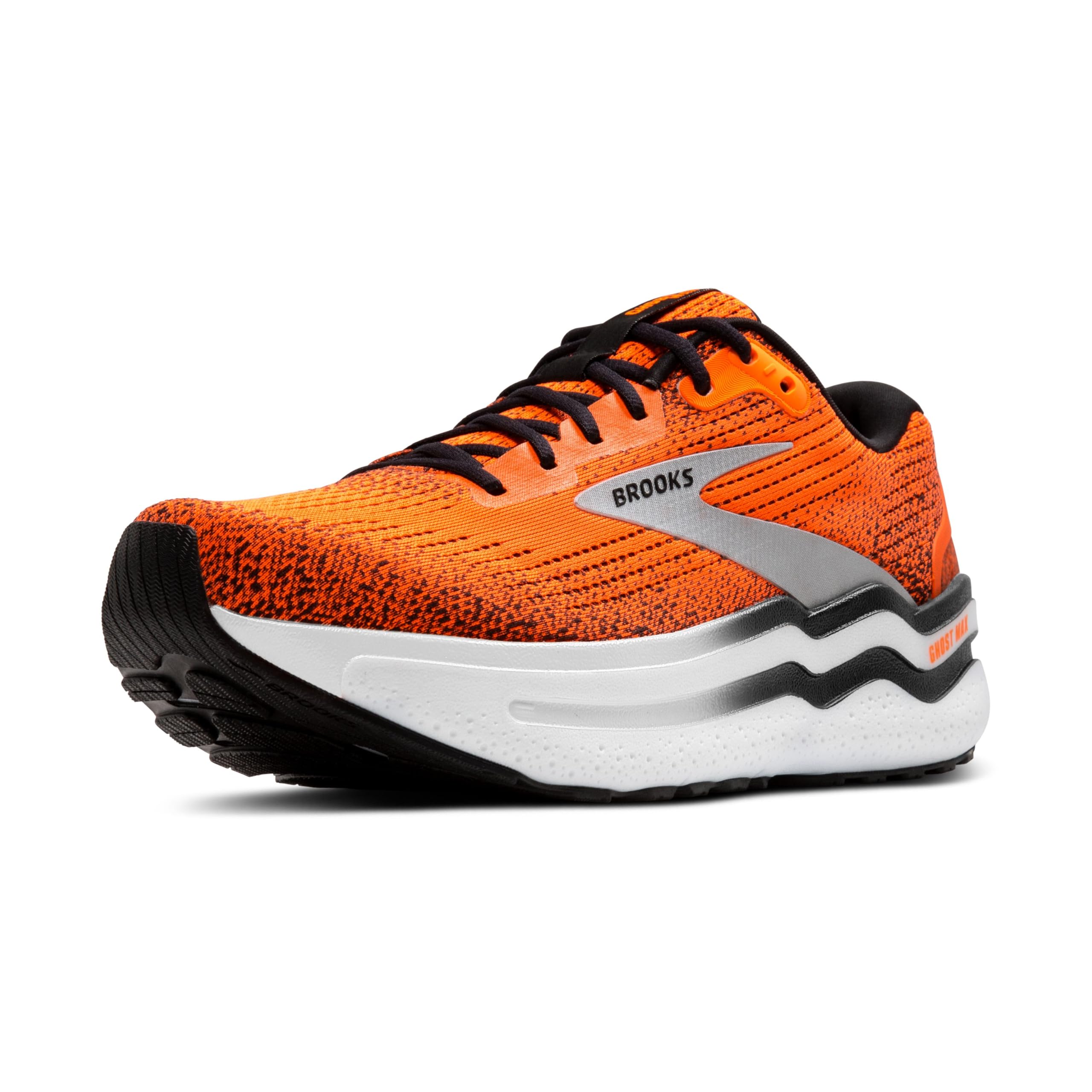 Brooks Men’s Ghost Max 2 Neutral Running & Walking Shoe - Orange/Orange/Black - 11.5 Medium Image
