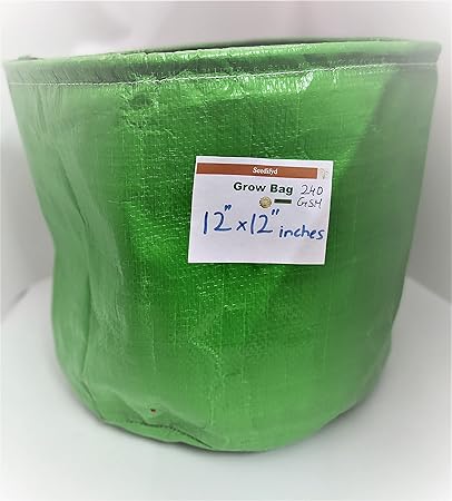 Seedifyd HDPE Grow Bag - Strong & Durable for Terrace Gardening 12x12 inch, Pack of 2