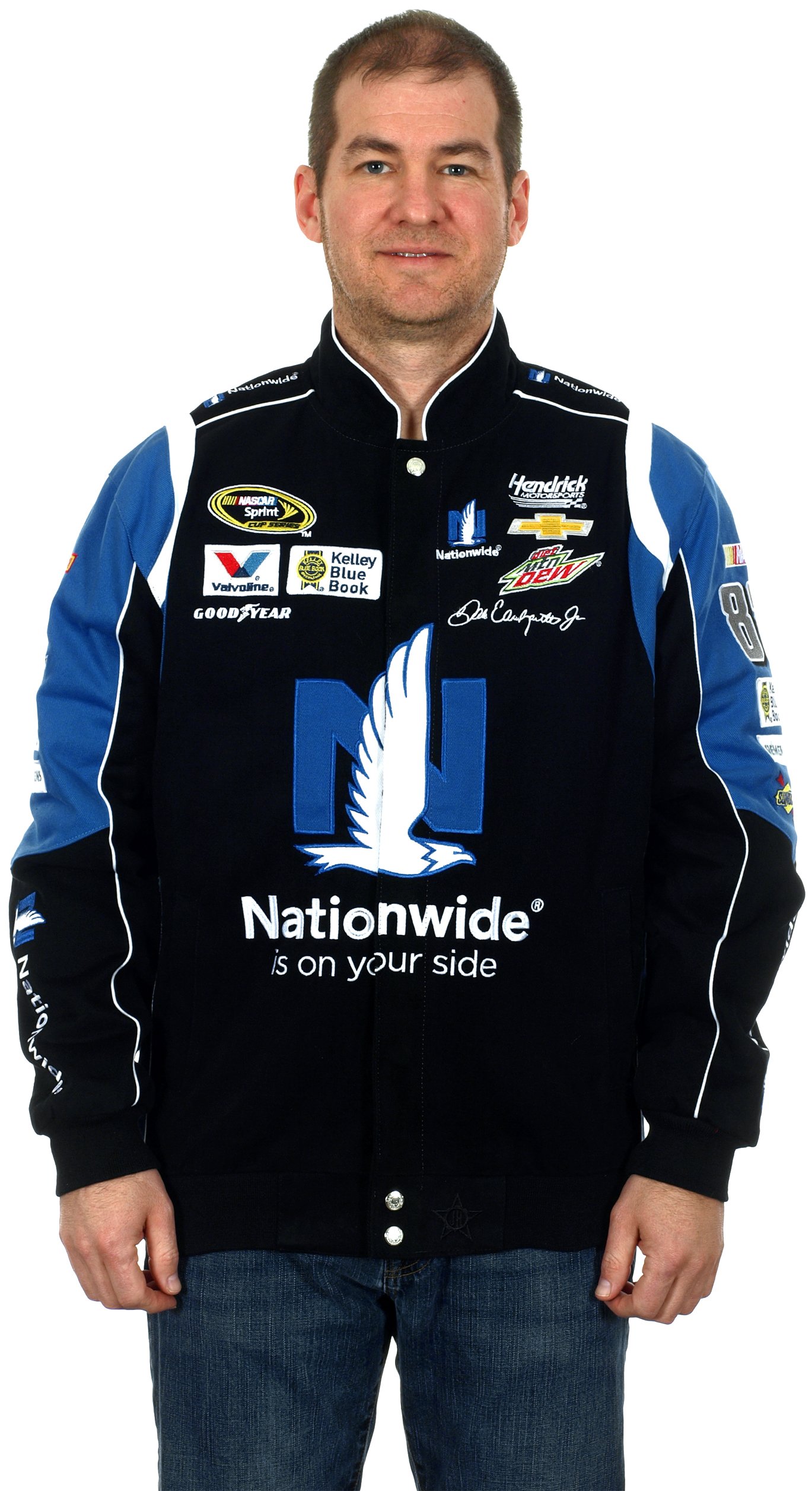 Black Cotton Twill NASCAR Racing Jacket 