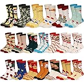 Suhine 20 Pair Kids Christmas Socks Holiday Novelty Xmas Fun Dress Socks Cute Christmas Socks Gifts for Kids Boys Girls Winter, 6-10 Years
