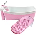Summer Lil Luxuries Whirlpool Bubbling Spa & Shower (Pink) – Luxurious Baby Bathtub with Circulating Water Jets – Includes De