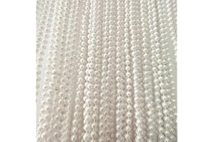 URUW 24pc 6mm Pearl Necklaces Bulk Faux Pearl Strand White Bead Necklace for 1920s Tea Party Bridal Shower Masquerade Flapper