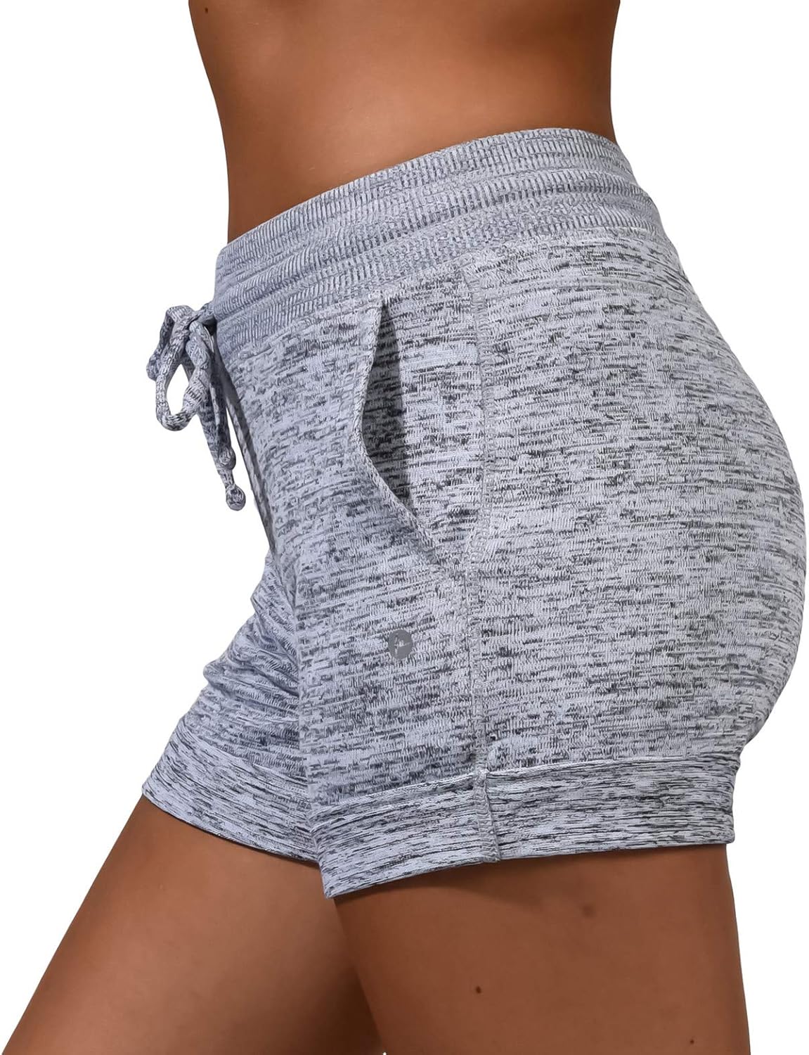 90 Degree By Reflex Soft and Comfy Activewear Lounge Shorts with Pockets and Drawstring for Women | 