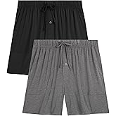 BAMBOO COOL Men's Pajama Pants Cooling Lounge Sleep Short Bottoms Soft Comfy Summer Pj Shorts Sleepwear Pajamas with Pockets