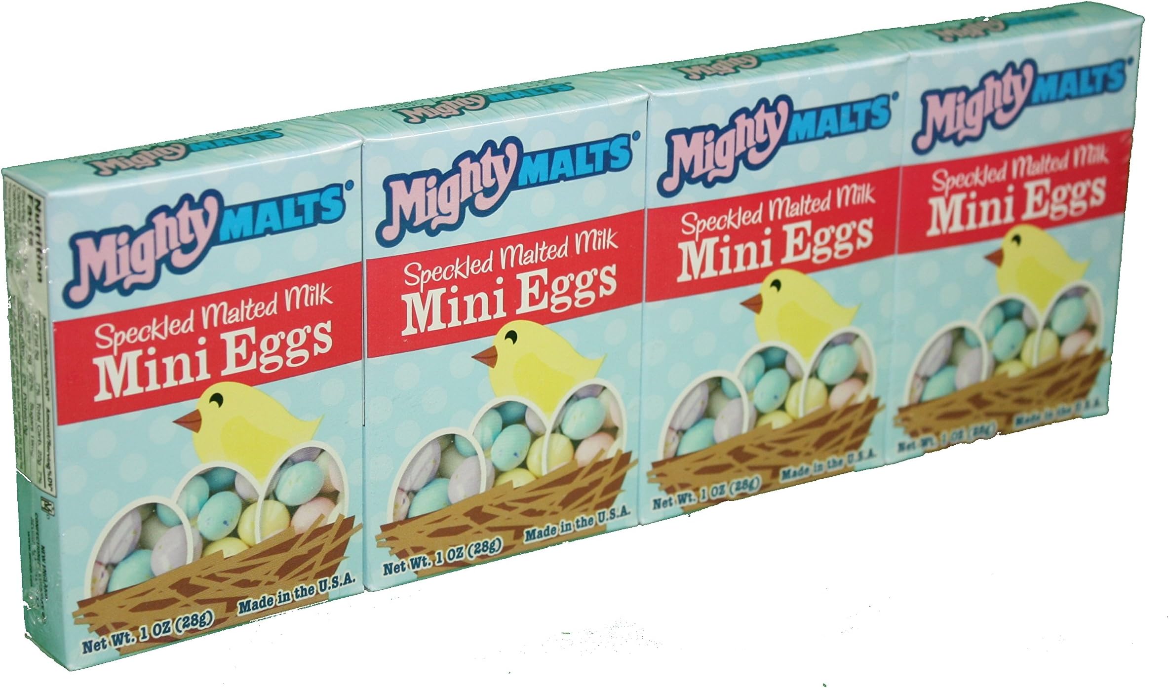 Mighty Malts Speckled Malted Milk Mini Eggs - 1 oz Box (4 Boxes)