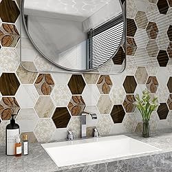 FunStick 15 Sheets Hexagon Peel and Stick