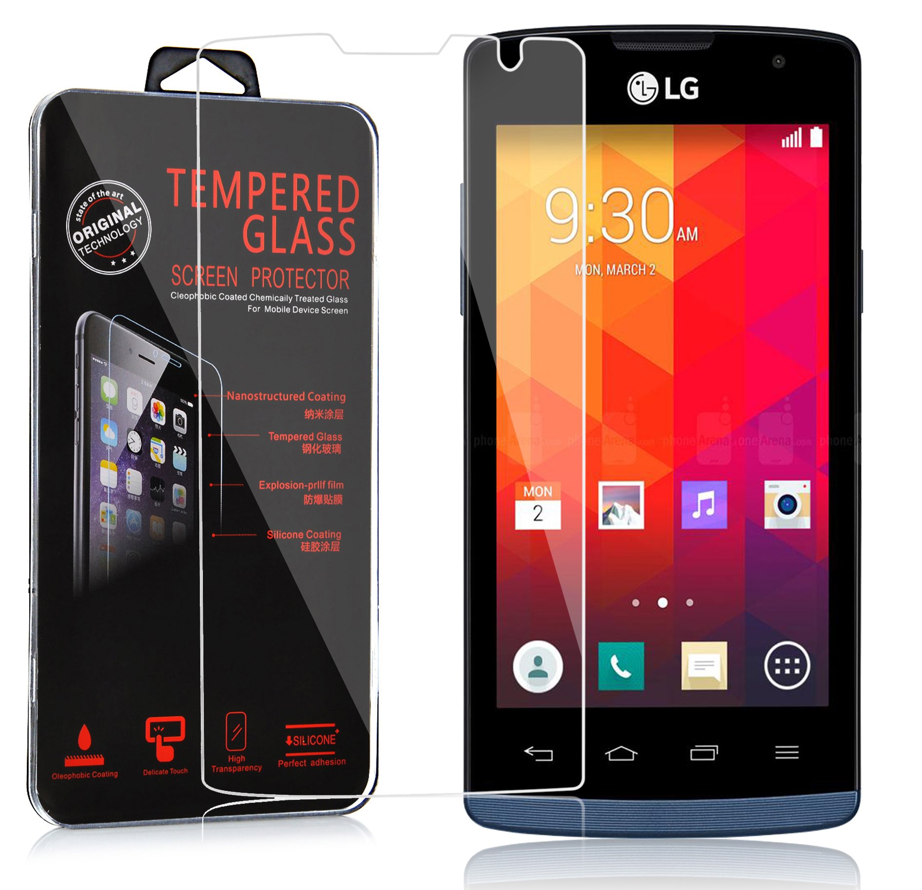 cadorabo Tempered Glass compatible with LG JOY in HIGH TRANSPARENCY - Screen Protection 3D Touch compatible with 9H Hardness - Bulletproof Display Saver