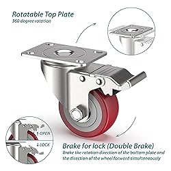 3 Inch Heavy Duty Plate Casters Swivel Caster