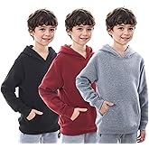 WHITE PEAK TRADING COMPANY 3 Pack Boys Hoodies Fleece Classic Athetic Pullover & Zip-Up Sweatshirts Kids Clothes 6-20