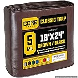 Core Tarps Classic 5 Mil Tarp Cover, Waterproof, UV