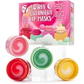 W7 Sweet Dreams Overnight Lip Mask Set Gift Set - 4 Swirly Flavors | Cherry, Watermelon, Bubblegum and Vanilla Lip Treatments