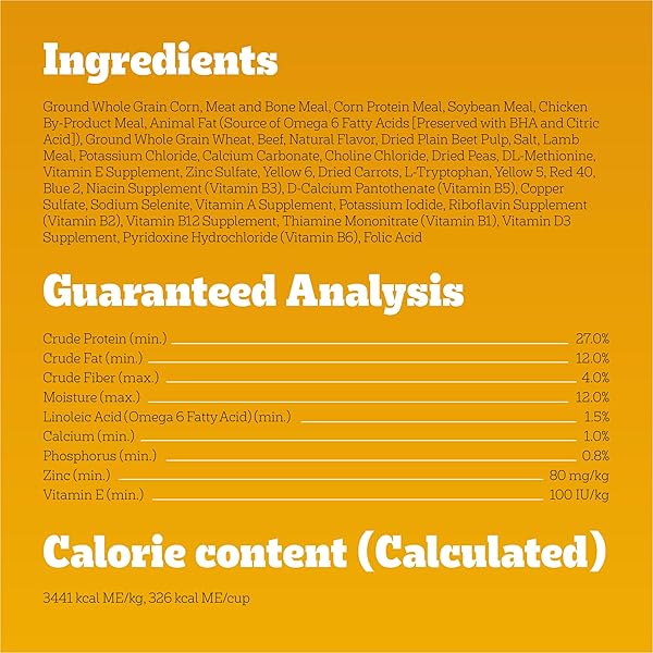 PEDIGREE HIGH PROTEIN ADULT DRY DOG FOOD BEEF AND LAMB FLAVOR DOG KIBBLE, 3.5 LB. BAG