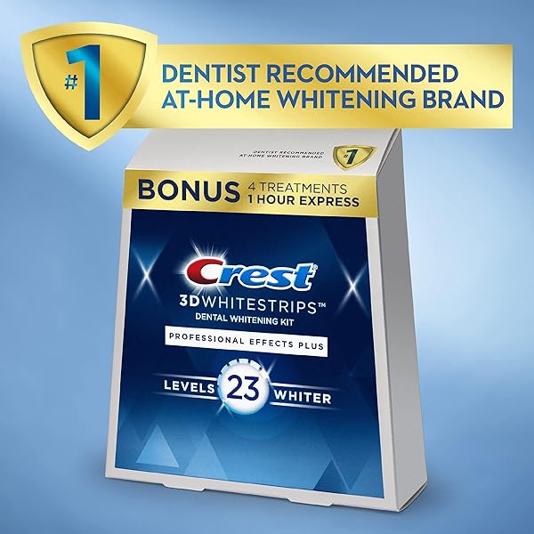 CREST 3D WHITESTRIPS PROFESSIONAL EFFECTS PLUS, 3D WHITE, TEETH WHITENING STRIP KIT, 48 STRIPS, CREST TEETH WHITENING STRIPS, TEETH WHITENING KIT