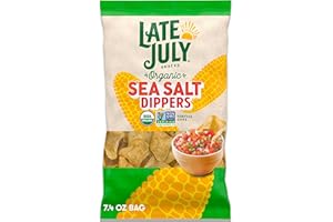 Late July Snacks Organic White Corn Tortilla Chip Dippers, 7.4 Oz