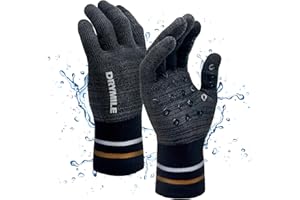 DRYMILE Hyla Waterproof Gloves - Warm Touchscreen Winter Snow Wool Blend Hand Gloves for Men & Women - Work, Hiking, Skiing, Running, Biking, Riding Glove, Ideal for Cold Weather