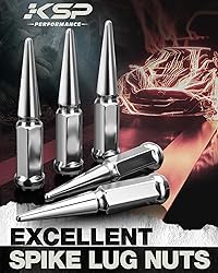 KSP M14x1.5 Spike Lug Nuts, 24pcs 14mmx1.5 Spiked