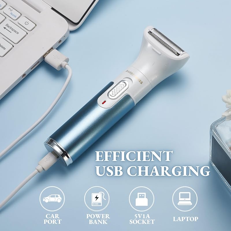 Maquinilla de afeitar eléctrica 3 en 1 para mujer, afeitadora eléctrica para mujer, indolora, portátil, recargable, afeitadora facial, brazo, pierna, axila y bikini QR-8082