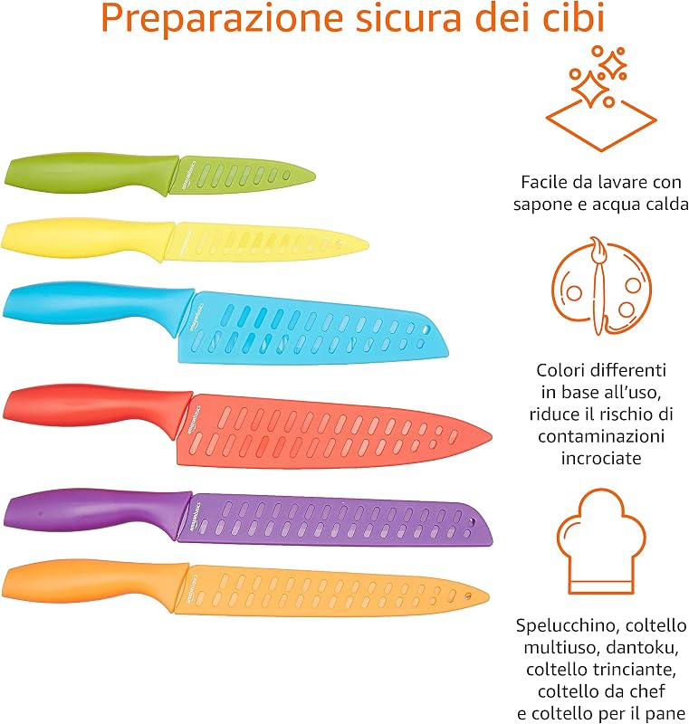 Set di coltelli Colorati, 12 Pezzi, Assortito — foto 2 di 8