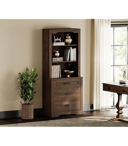 thumbnail image 2 of WAMPAT 72" Tall Modern Bookcase With Storage Cabinet & Adjustable Shelves, 3 -Tier Wood Bookshelf With Metal Base For Home Office, Living Room, Bedroom, Oak | Best Buy Canada 2 of 9