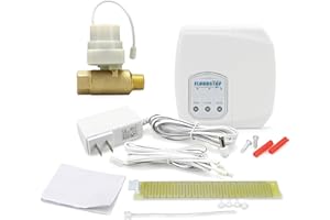 FloodStop Water Heater Leak Detector Kit with Automatic Water Shut-Off and Visual/Audible Alarms, 1/2" NPT MIP x FIP