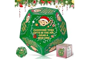 Santa Swap Gift Exchange Dice - 2025 New Fun Christmas Dice Exchange Game, 12 Different Sides Christmas Party Games for Kids 