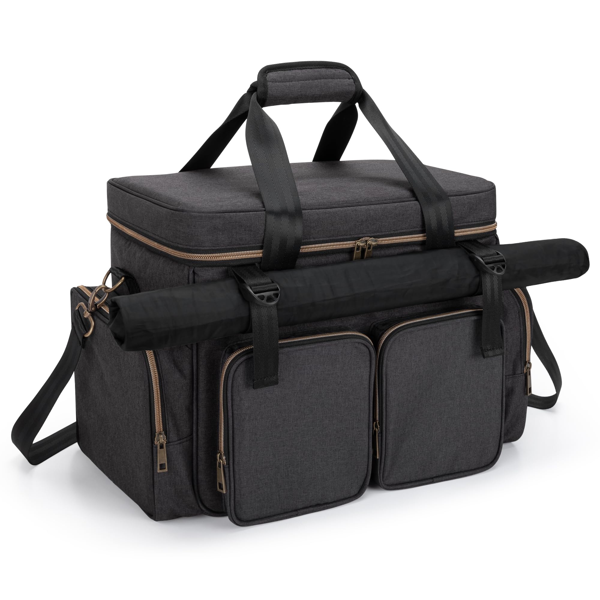 Trunab Tabletop RPG Adventurer's Bag Compatible with Dungeons and Dragons, DND Gaming Travel Bag with Foam Storage Vault, Dice & Token Pockets and Battle Map Carrier - Patented Design