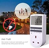 Awootsv Digital Timer Socket with 18 On/Off Programs and Countdown UK Plug view 3